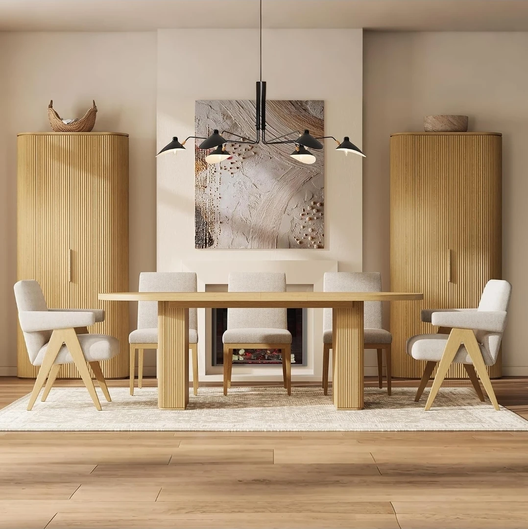 Expandable Oval Dining Table with 3 Adjustable Lengths - photo 4