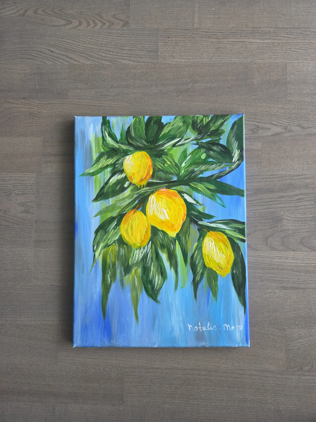 Original Acrylic Painting - Lemons on a Branch
