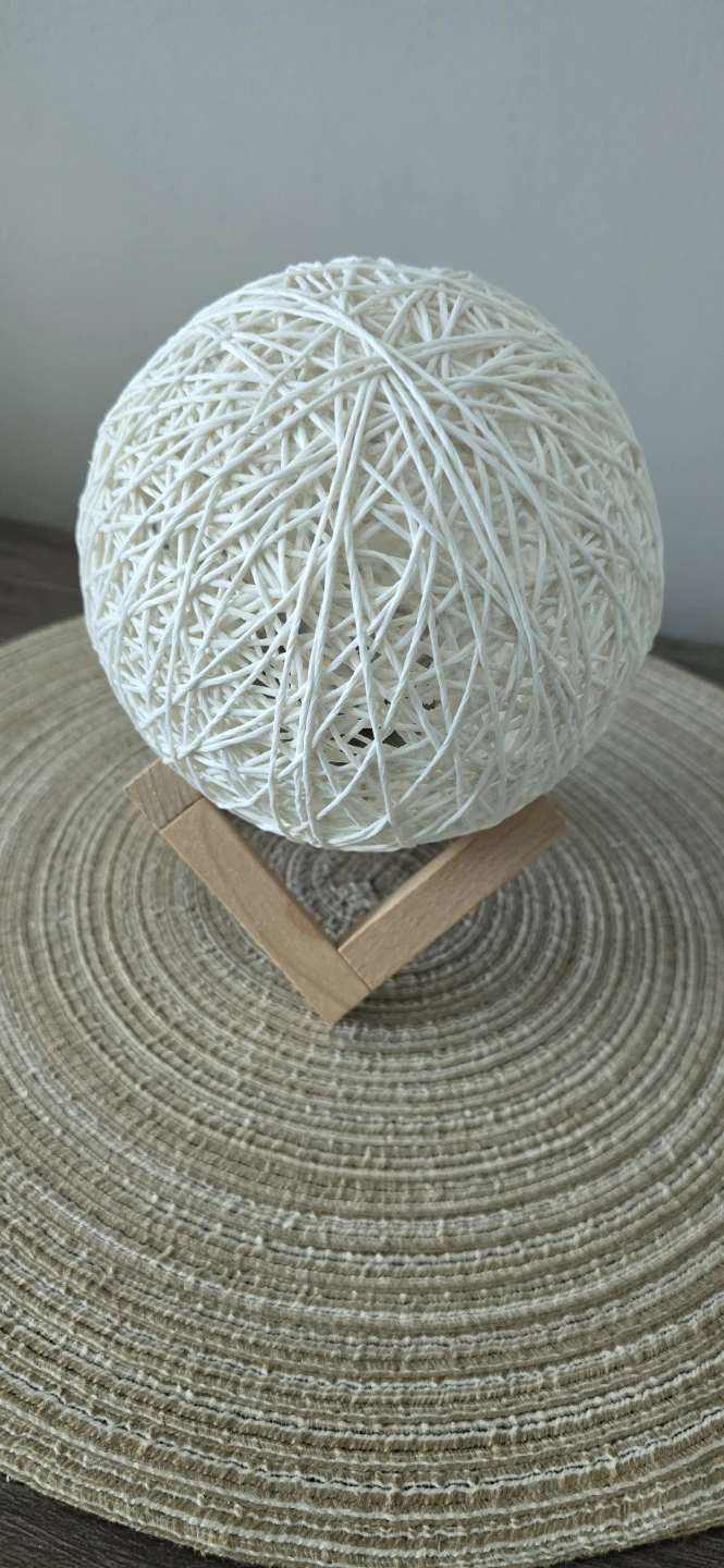 Decorative Ball Lamp with Wooden Stand