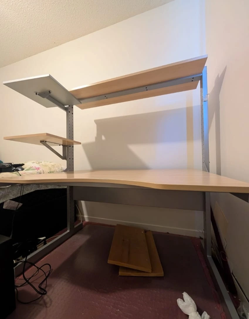Adjustable height desk setup - photo 2
