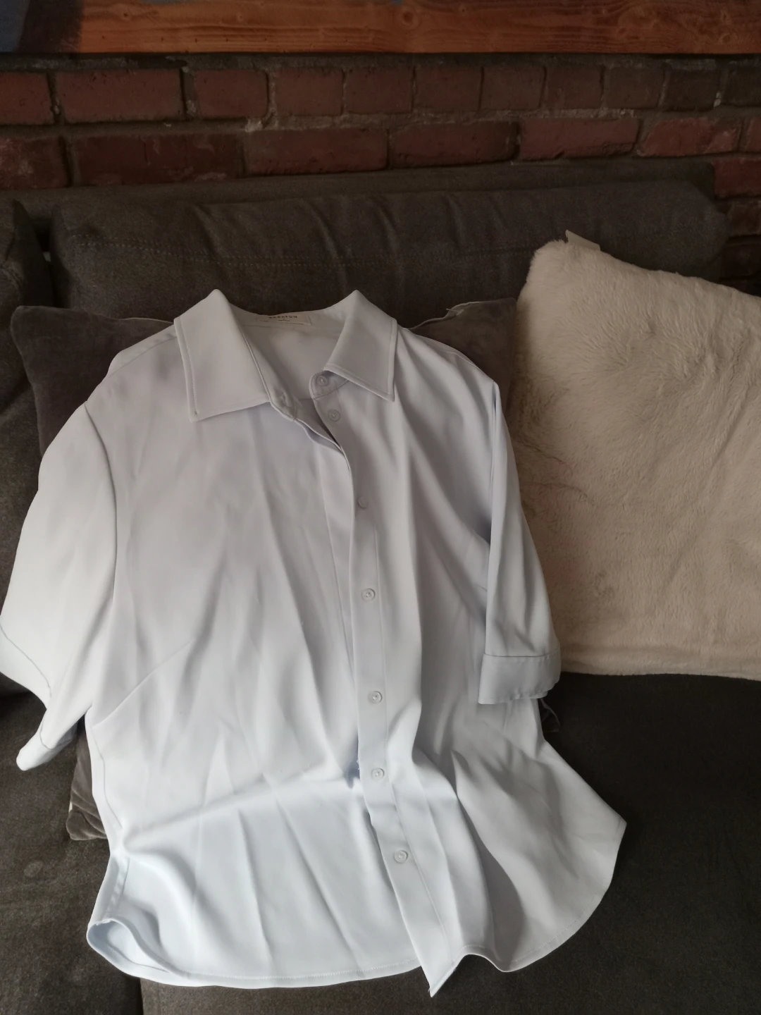 Babaton pale blue button-Up Shirt