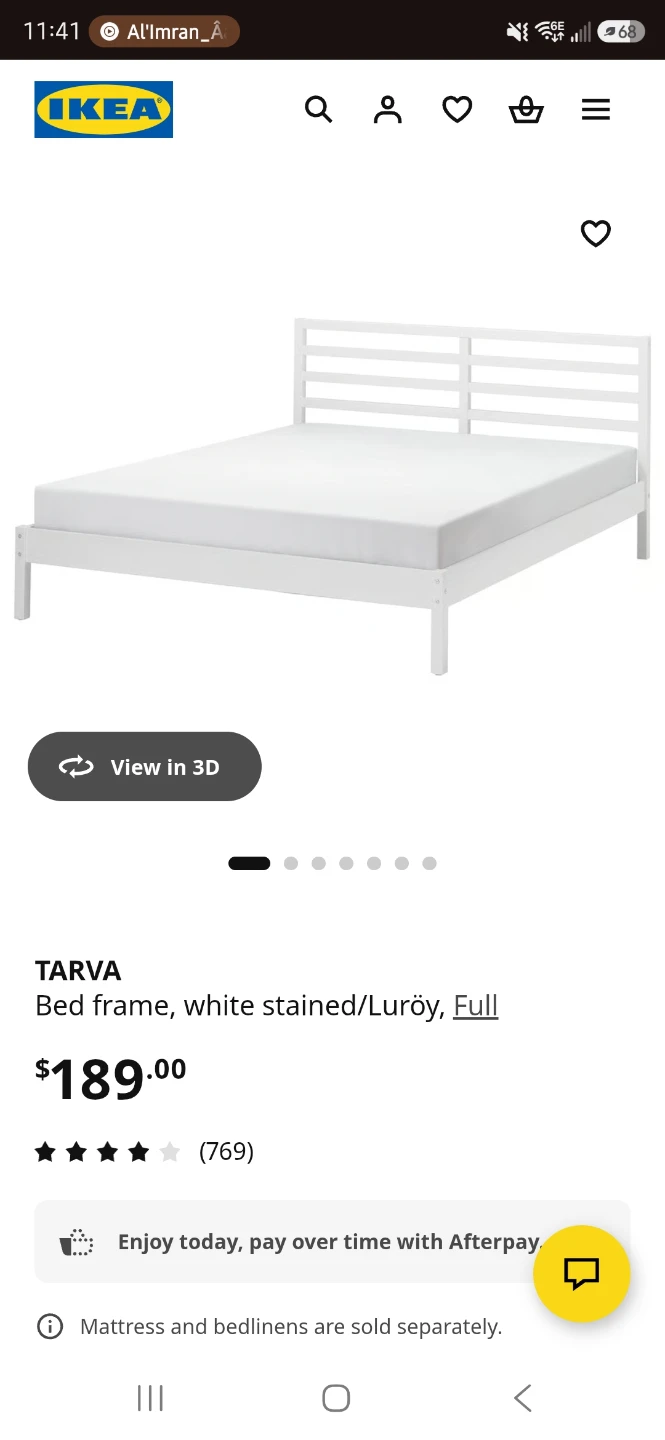 IKEA TARVA Full Bed Frame + Mattress
