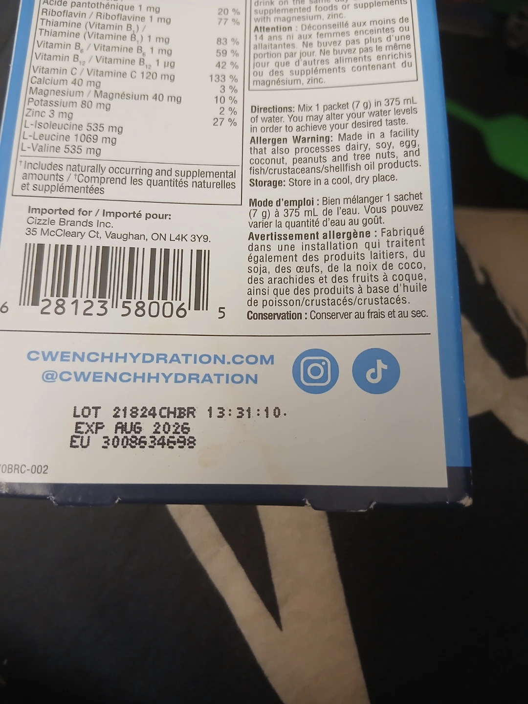 Cwench Hydration Mix Blue Raspberry Flavour - photo 2