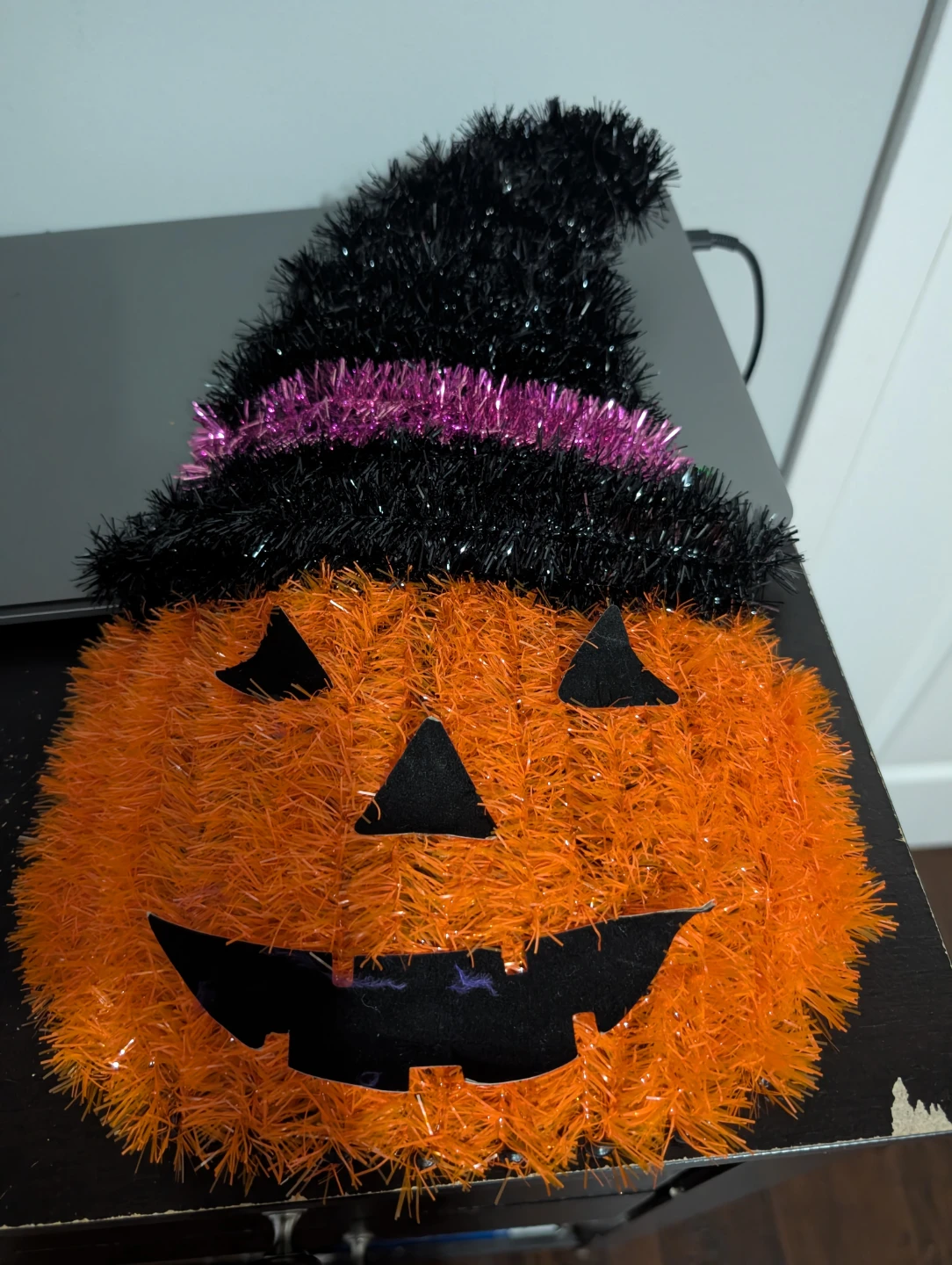 Halloween Tinsel Pumpkin Decoration