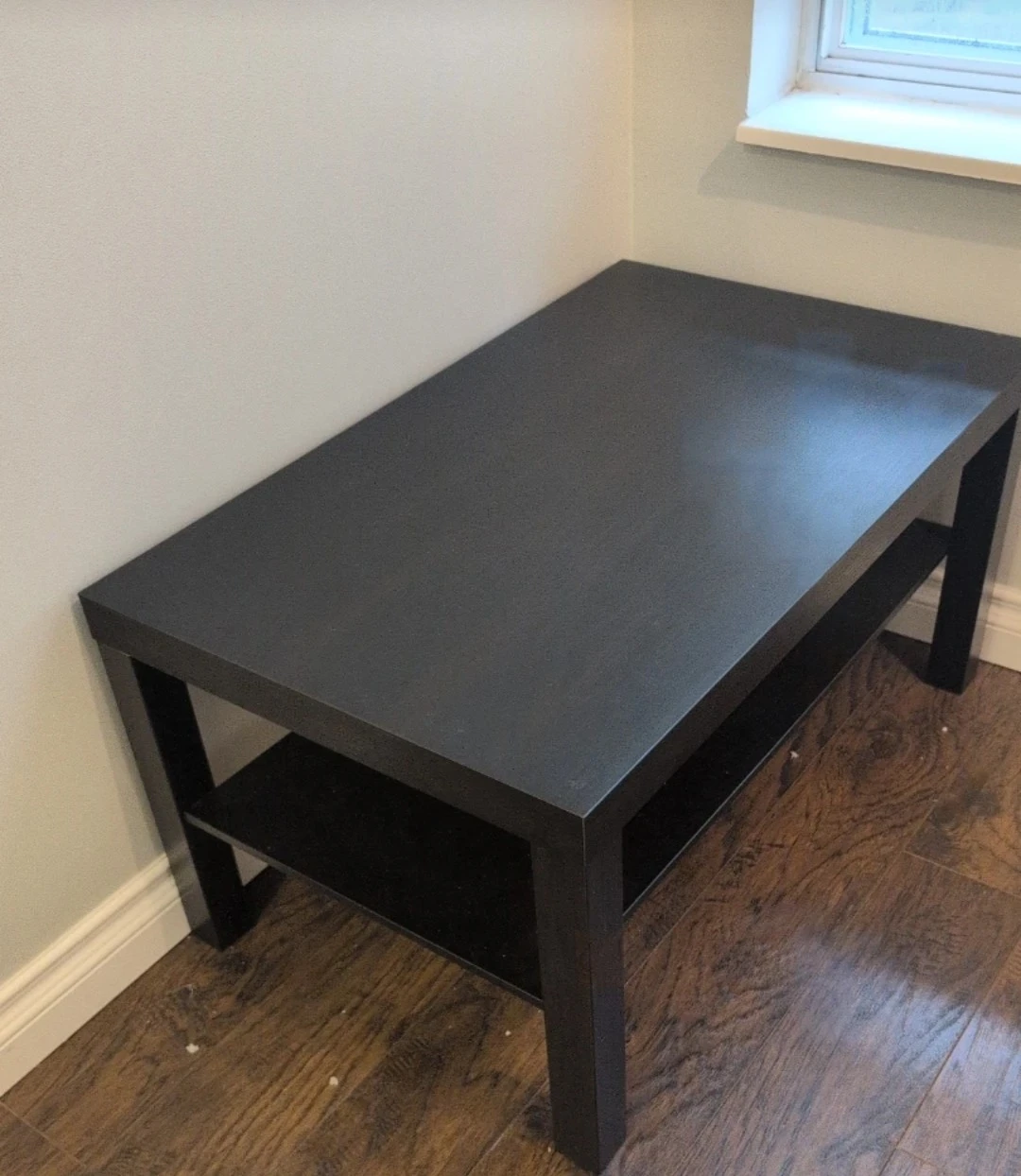 Black Coffee Table with Shelf - photo 2