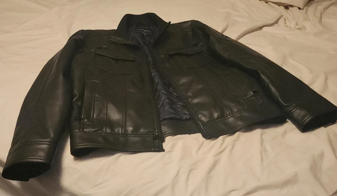 Daniel Hechter Faux Leather Bomber Jacket