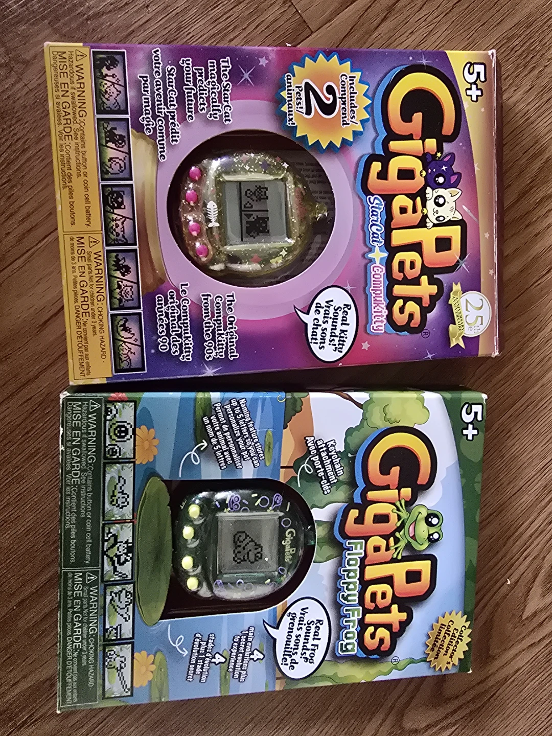 GigaPets Star Cat & GigaPets Floppy Frog Virtual Pets