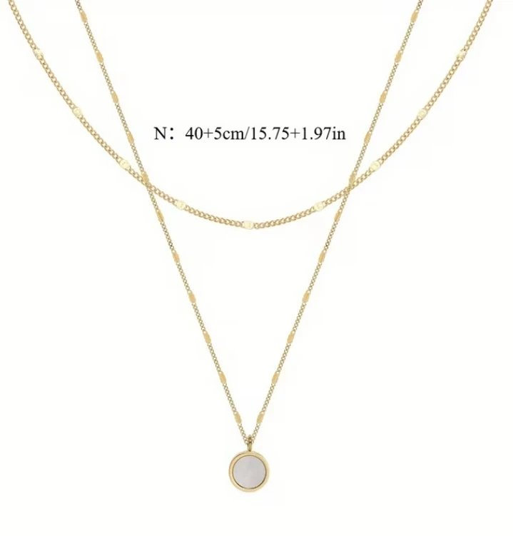 (BRAND NEW) Layered Necklace with Pendant - photo 2