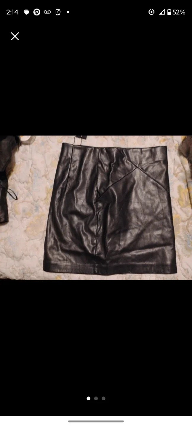 Dynamite Black Faux Leather Mini Skirt - Size M