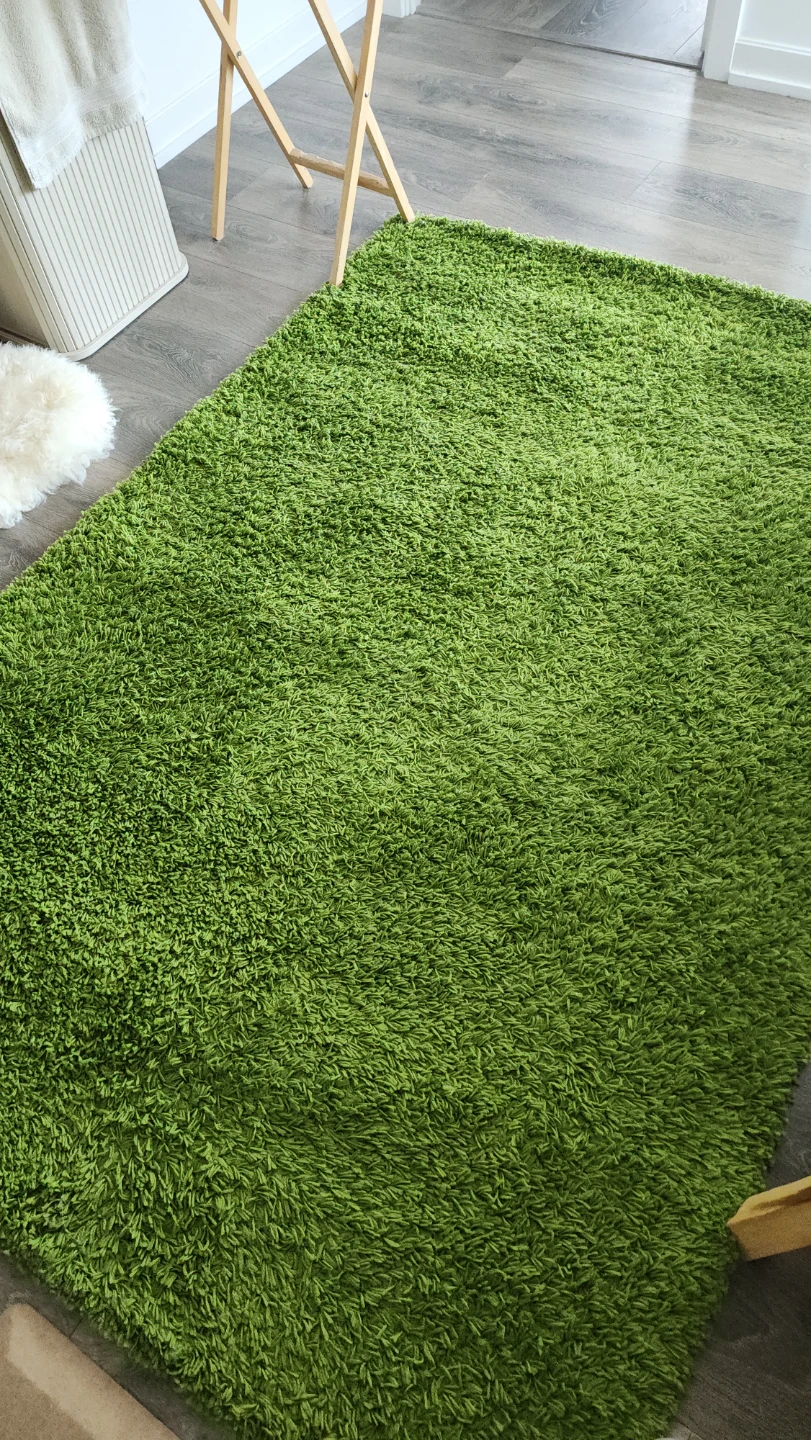 IKEA HAMPEN High Pile Rug - Grass Green