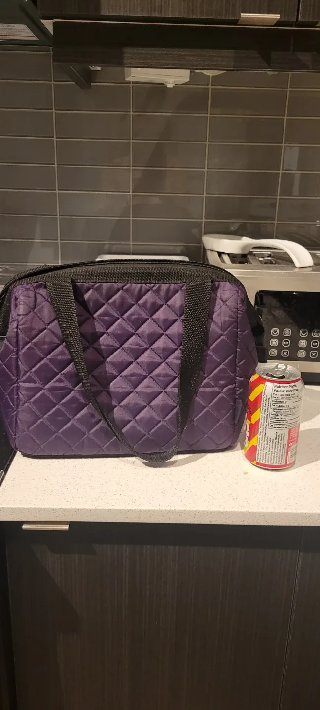 Purple Quilted Lunch Bag