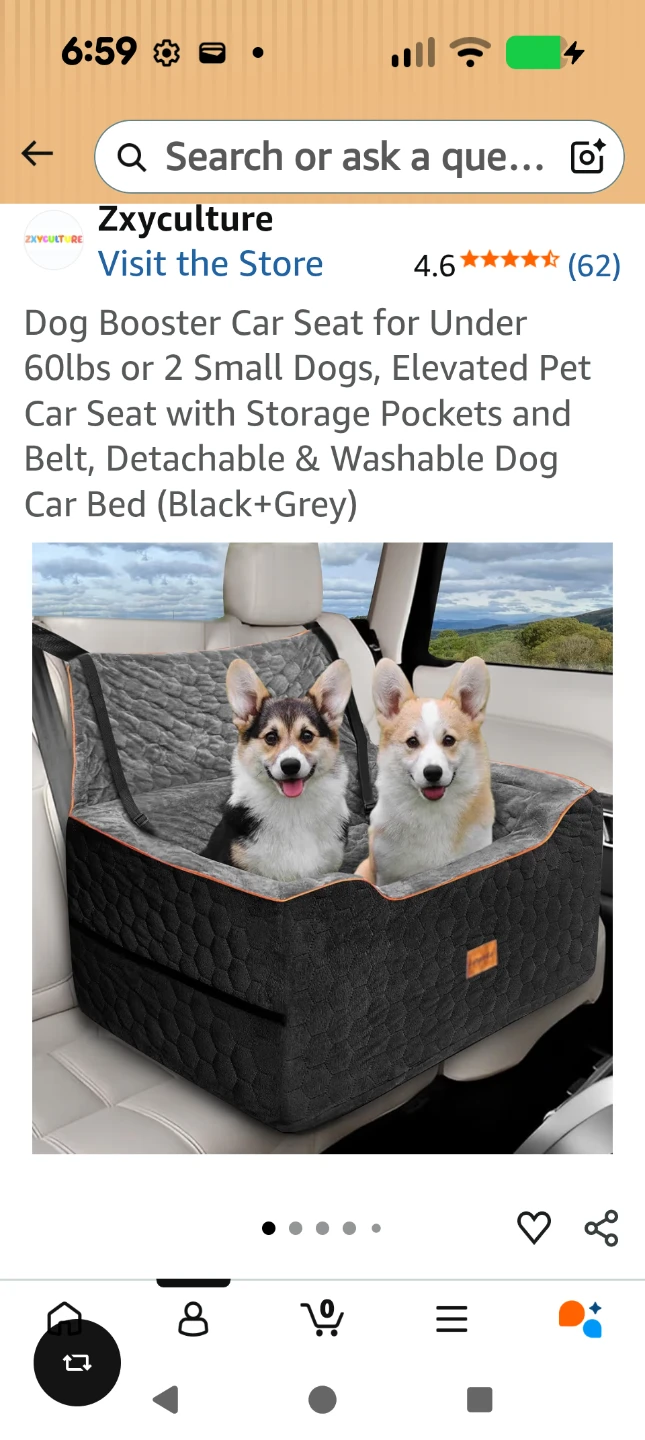 Dog Booster Car Seat for Small Dogs