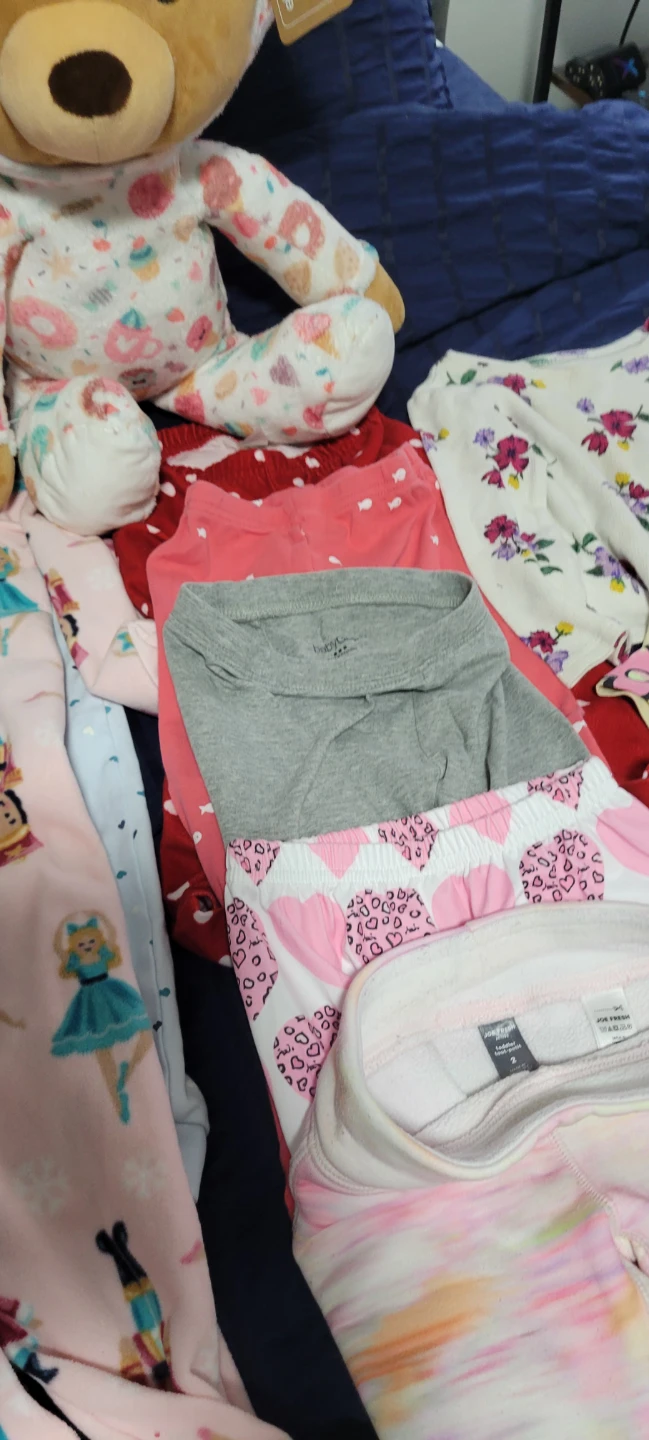 Baby and toddler clothing bundle with plush bear - photo 3