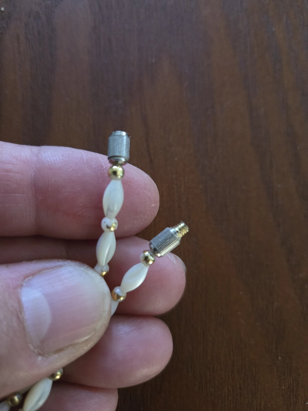 Vintage Graduated MOP Necklace with Gold Accents - photo 4