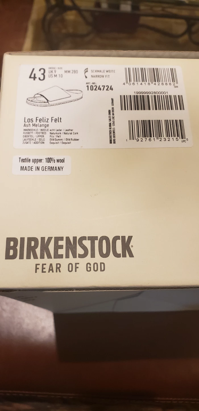 Birkenstock x Fear of God x Los Feliz size 43 (10 US) Mens - photo 5