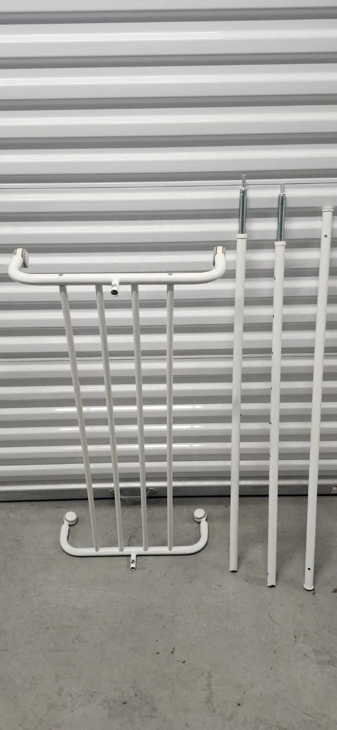White Garment Rack with Wheels - photo 2