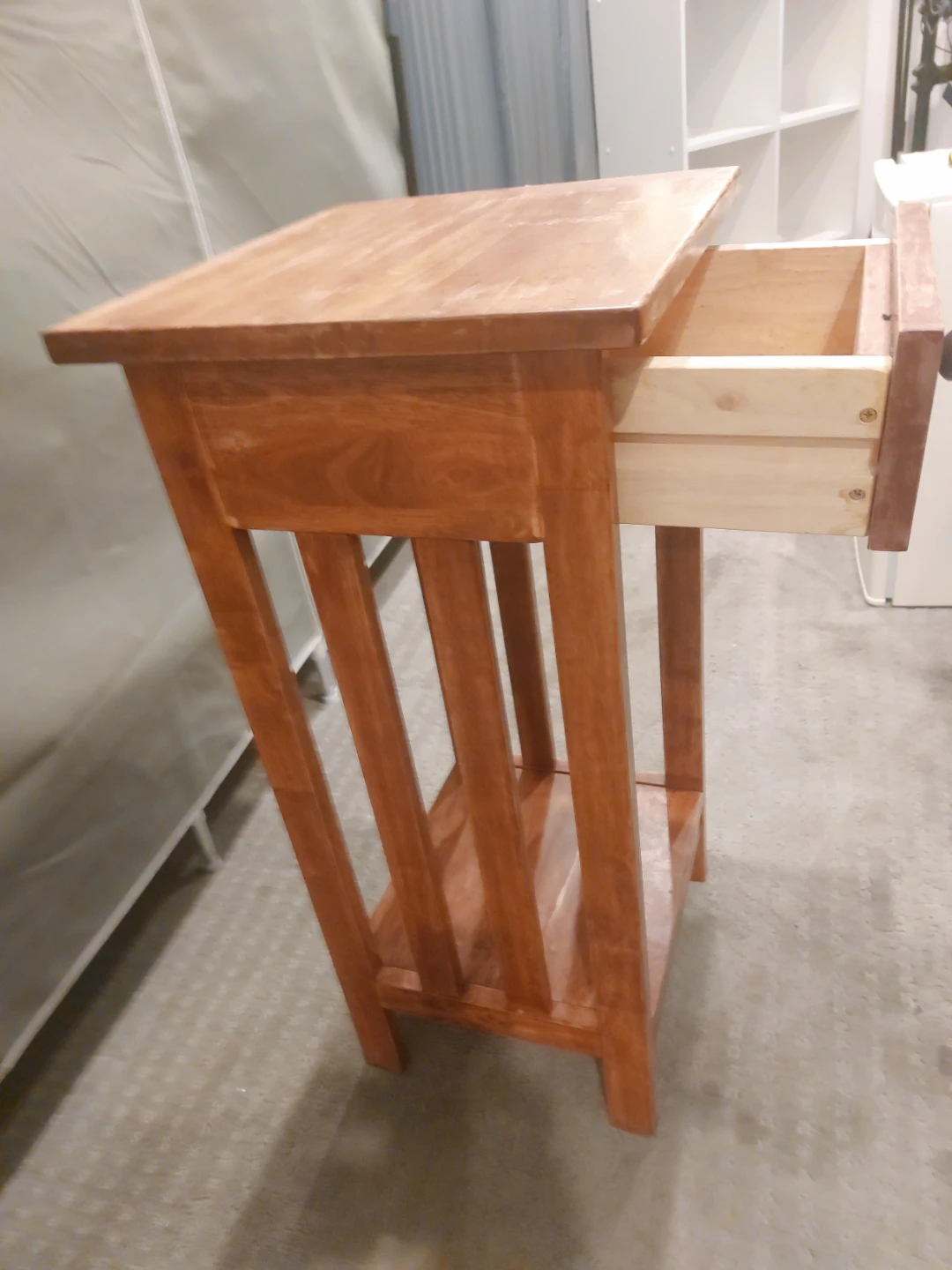 Wooden End Table with Drawer - photo 4