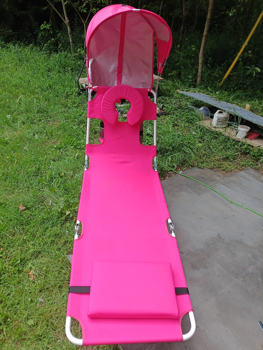 Pink Canopy Beach Chair Lounger - photo 3