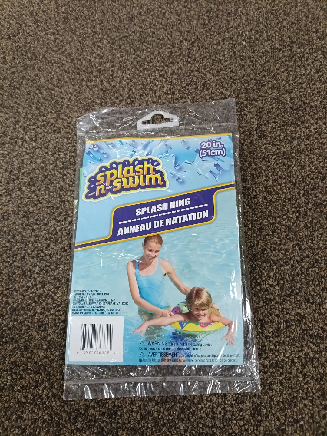 Splash-N-Swim Inflatable Swim Ring