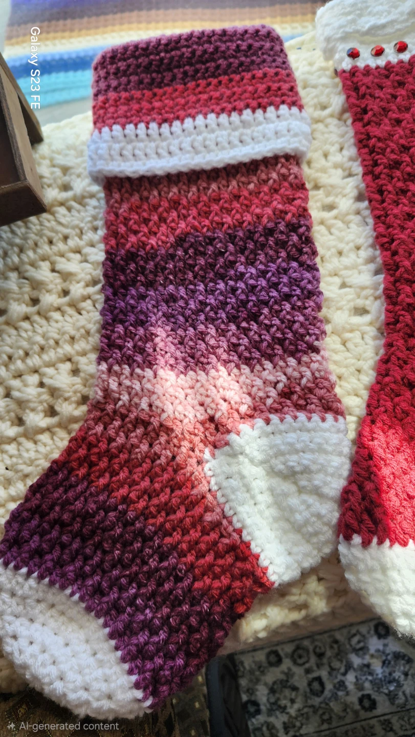 Crochet Christmas Stockings Medium $24 EACH - photo 2