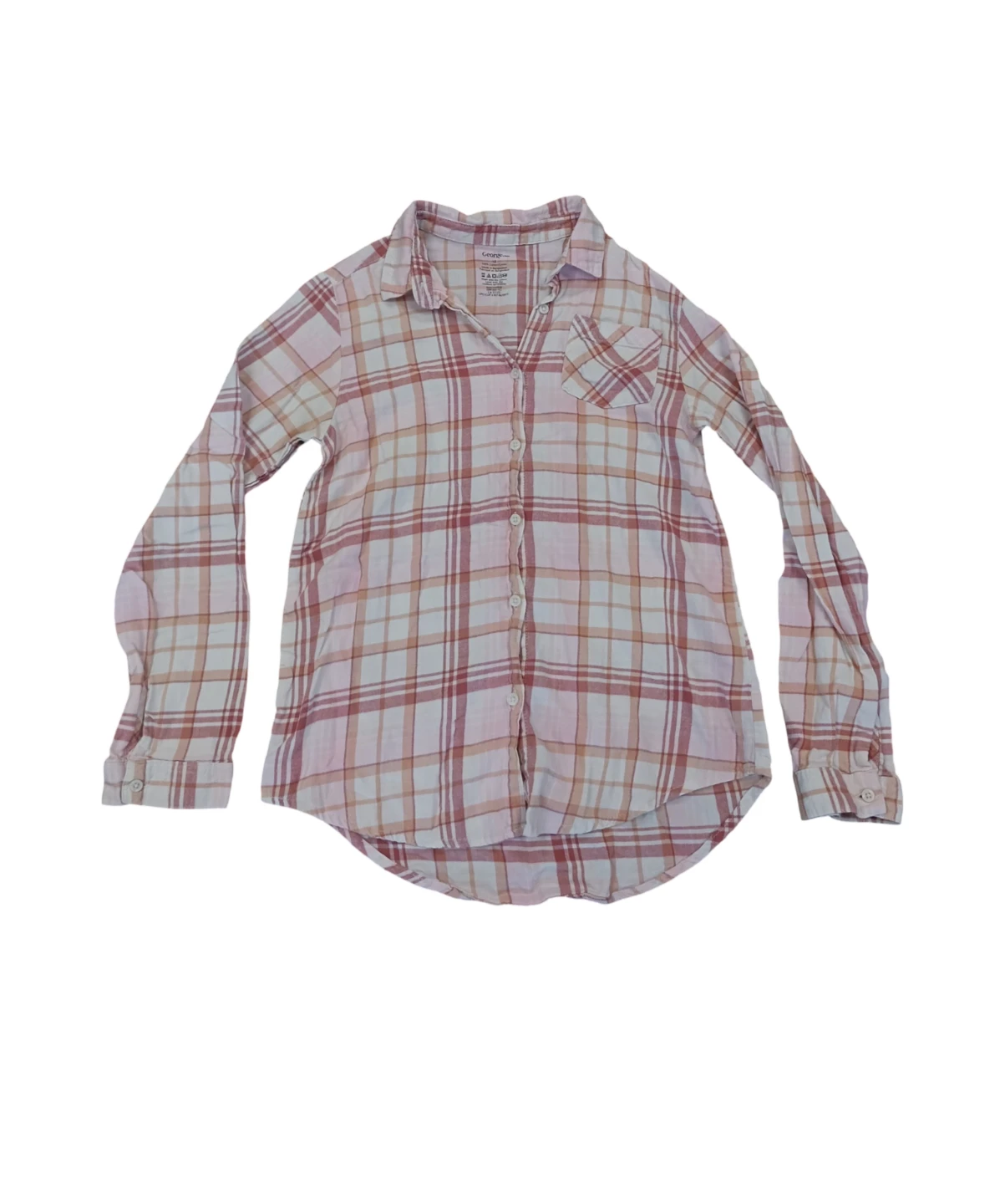 George Girls' Plaid Flannel Shirt - photo 2