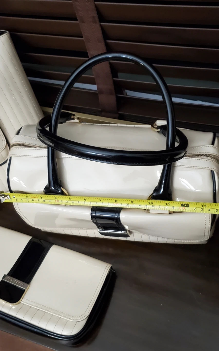 TED BAKER Patent Leather Tote, Satchel, & Clutch Set - photo 5