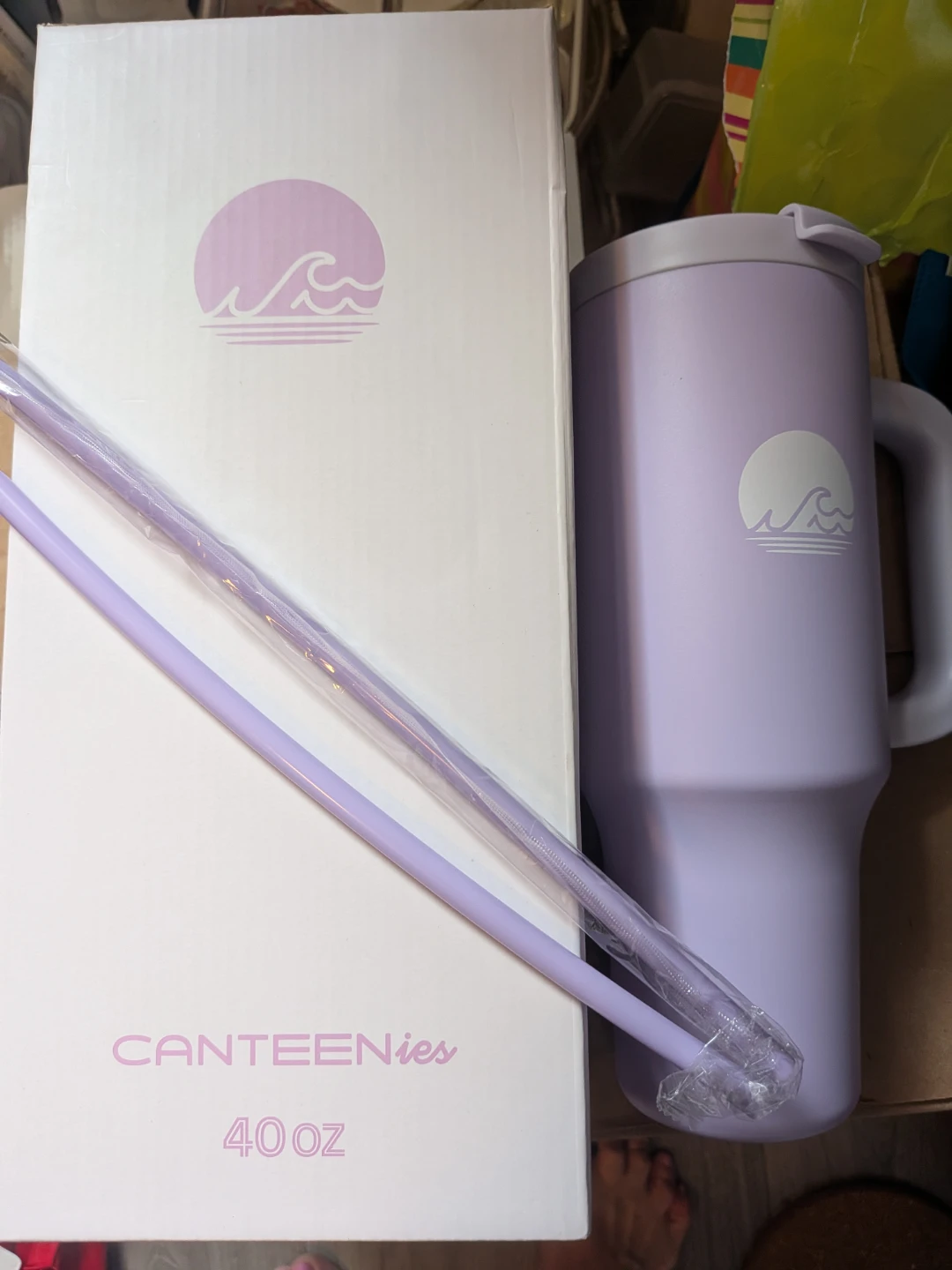 Canteenies 40 oz Tumbler with Straws - Purple