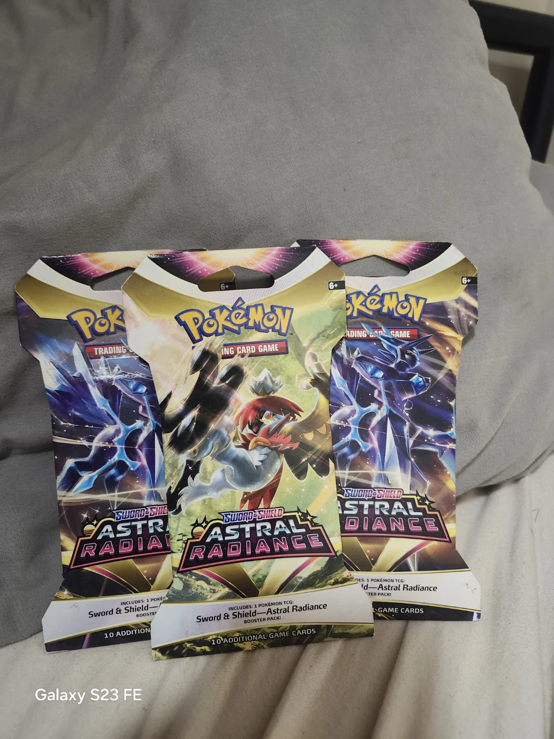 3 Pokemon Sword and Shield Astral Radiance Booster Packs