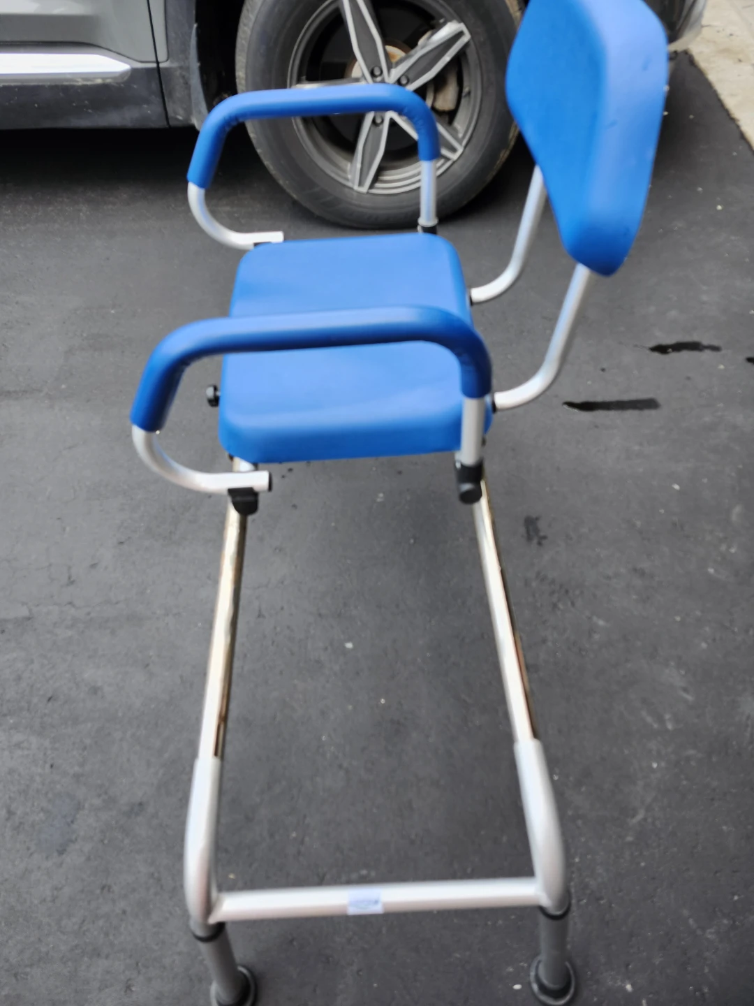 Layoda Blue Shower Chair with Back and moving Arms - photo 3