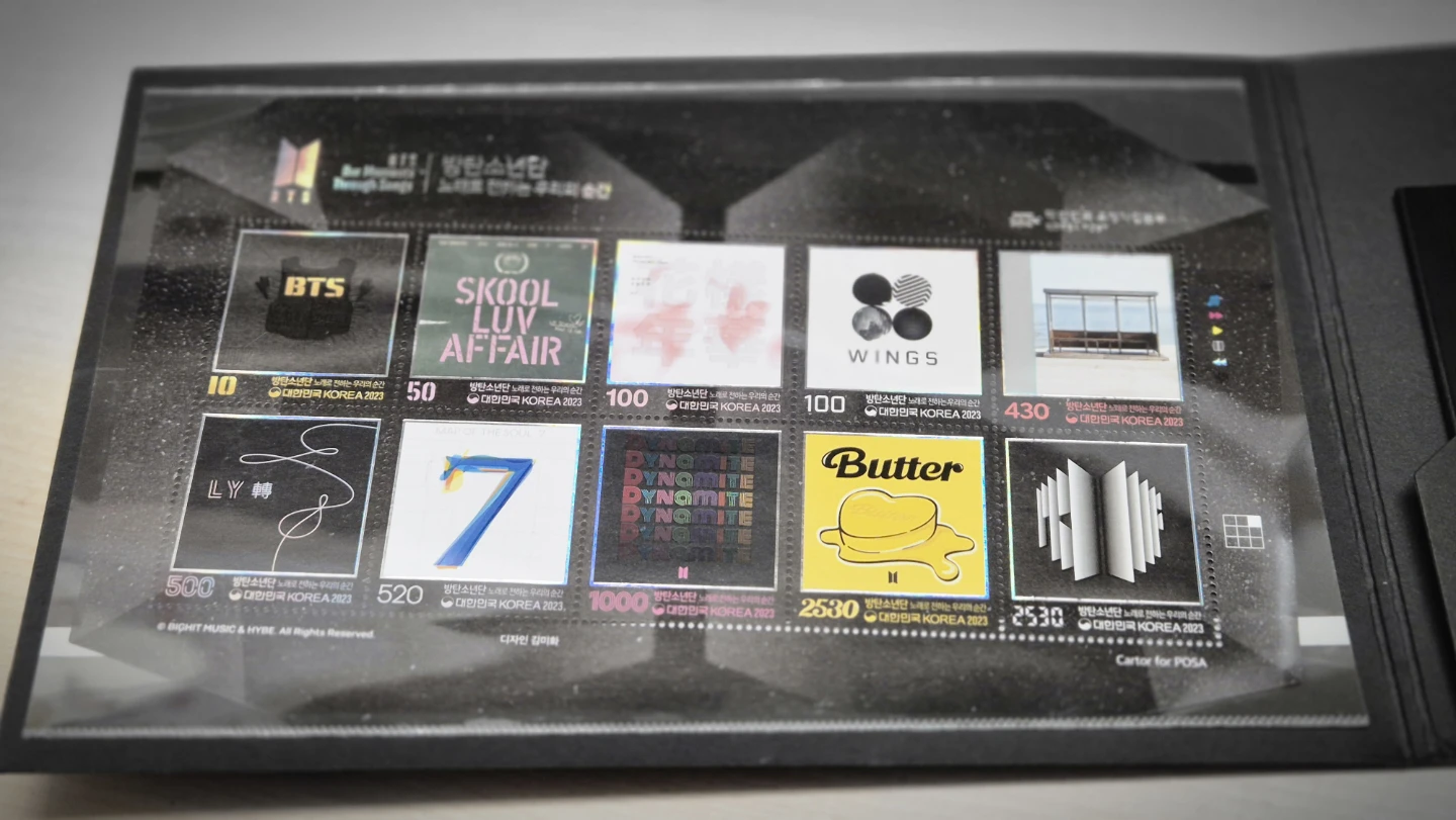 Official BTS 10th Anniversary Stamp Set (with Booklet) - photo 2