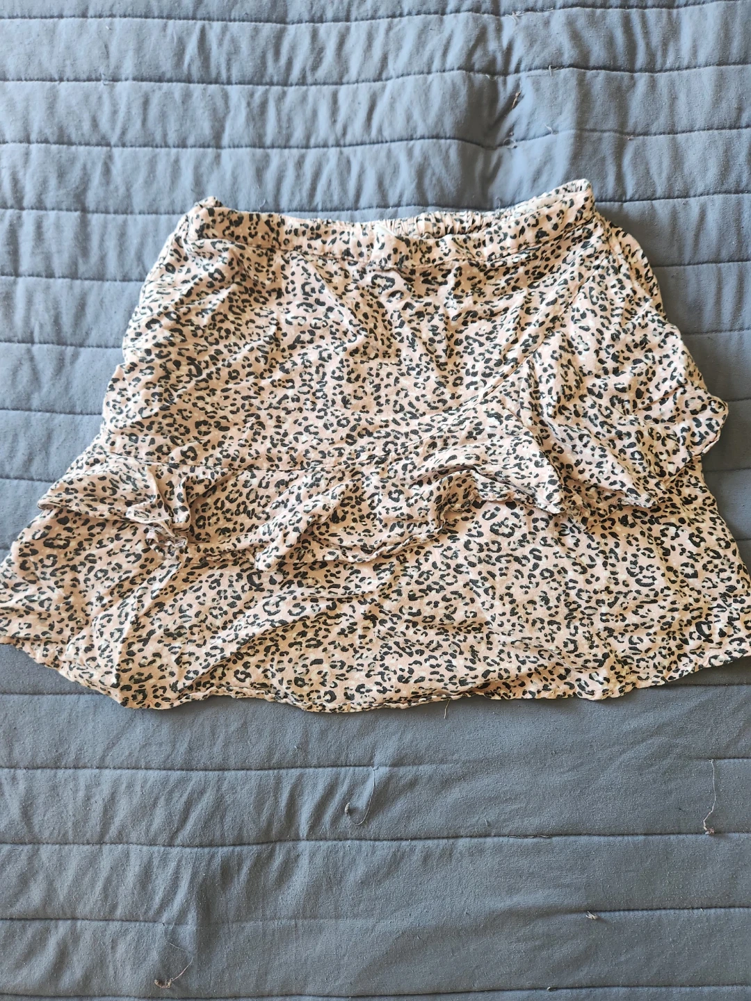 Women's Leopard Print Ruffle Skirt