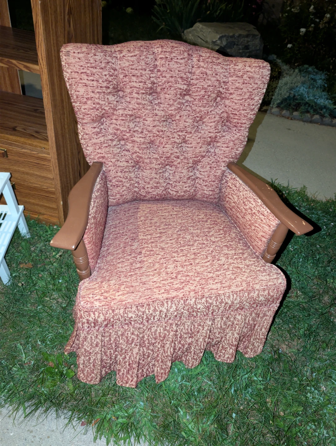 Armchair with Ruffled Skirt