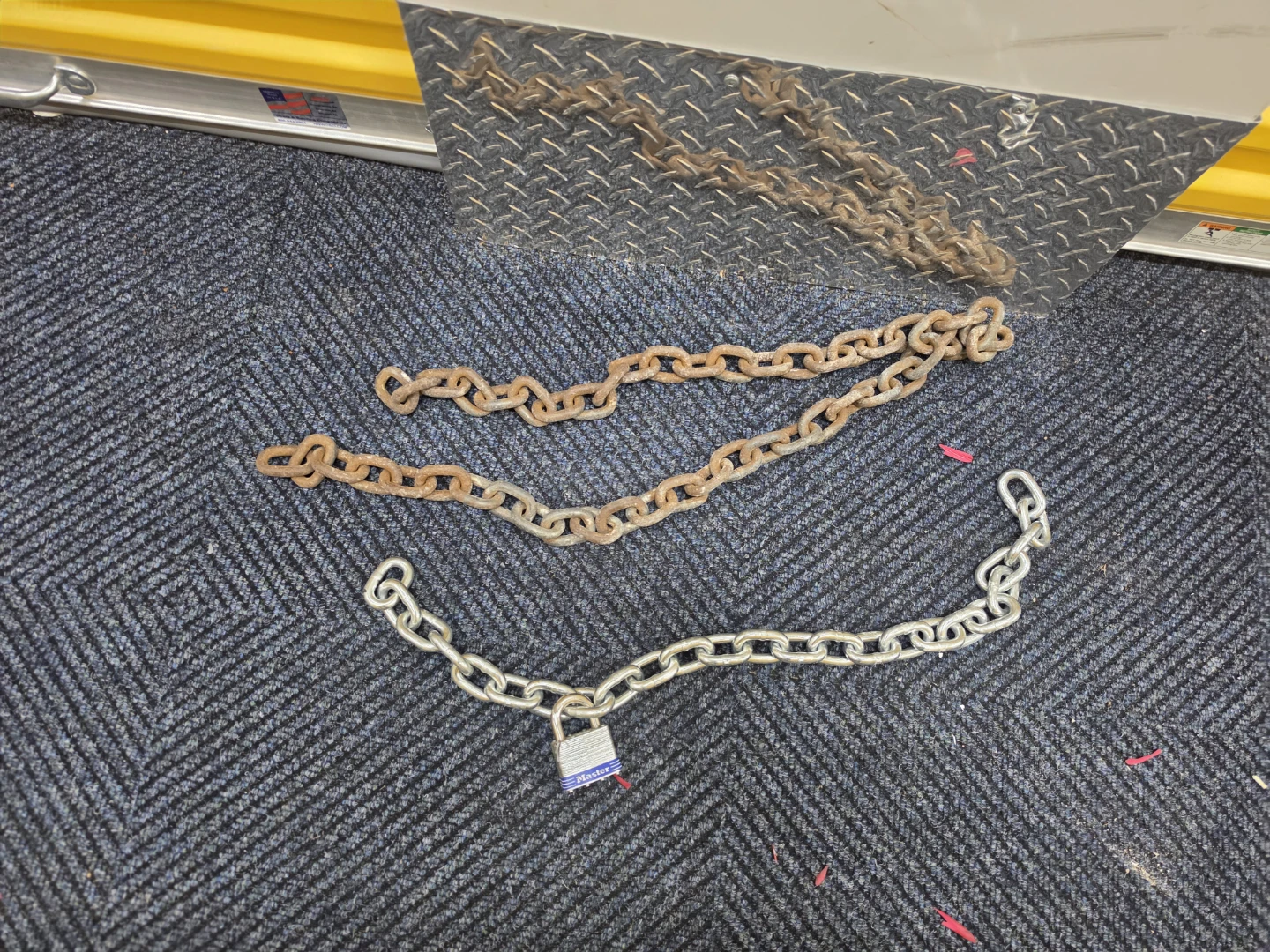 Lot of 3 Chains with Master Lock