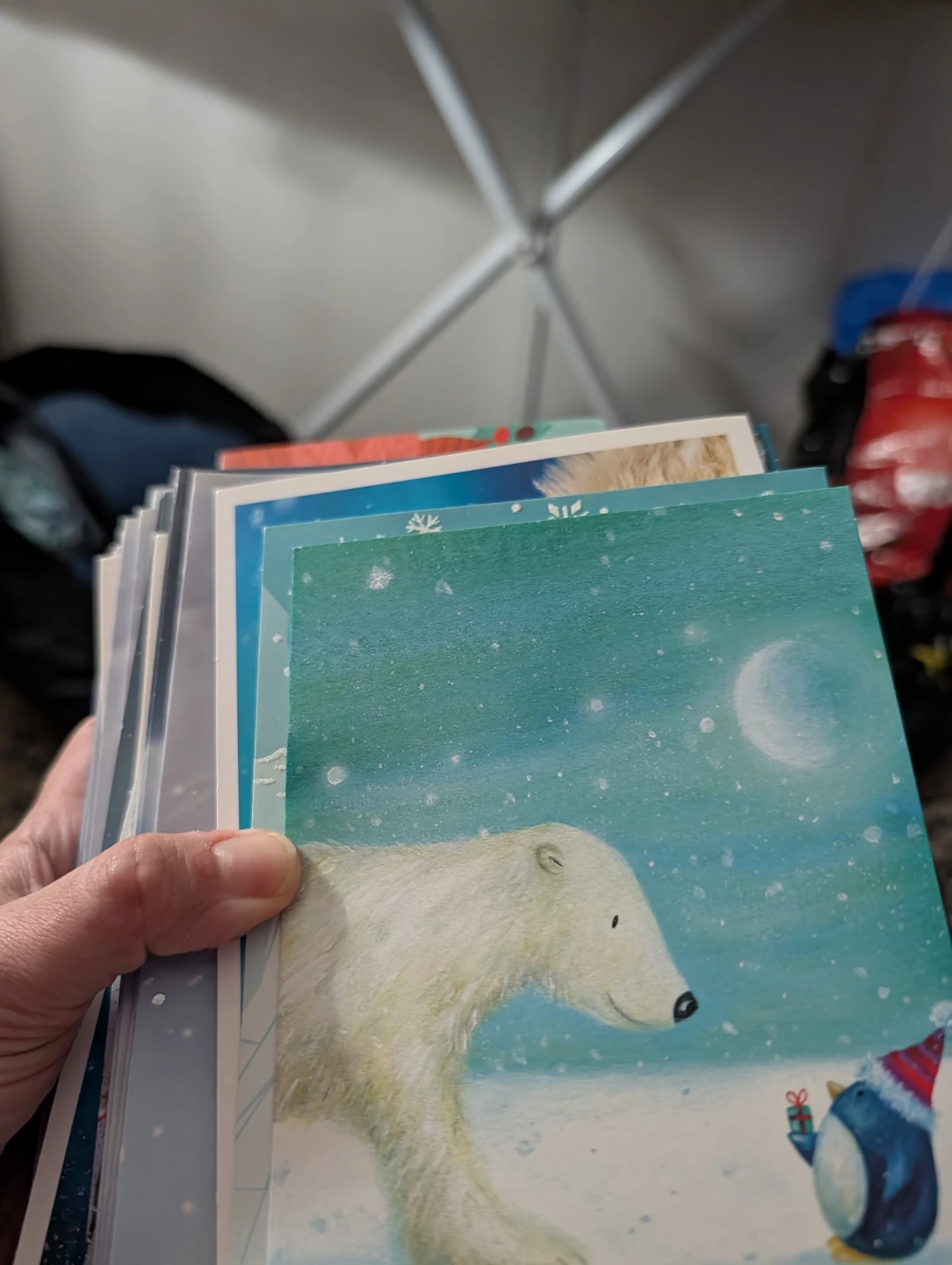 Holiday Greeting Cards - Polar Bear and Penguin Design