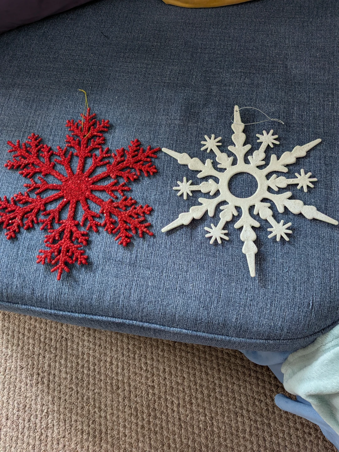 Red and White Snowflake Ornaments CASH ONLY - photo 2