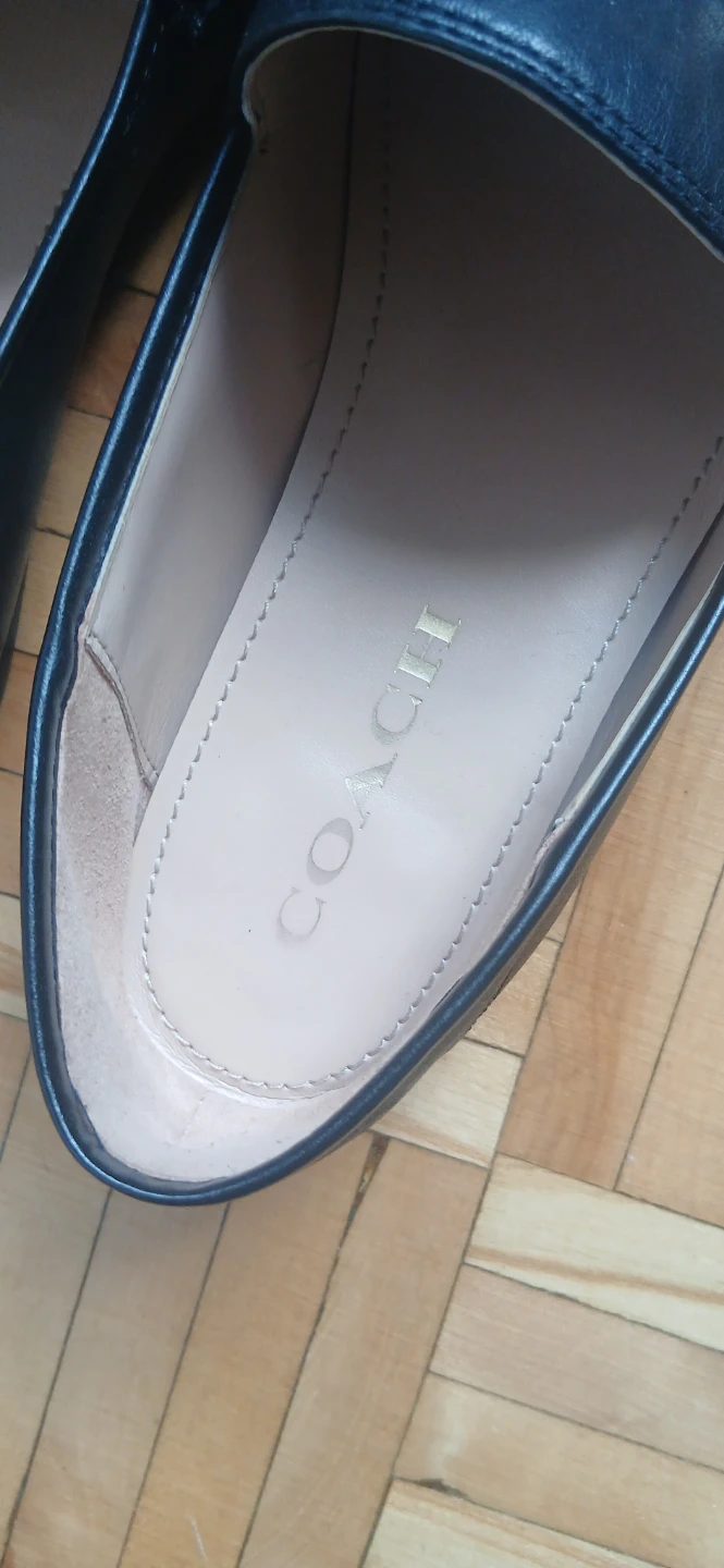 COACH Black Leather Loafers with Horsebit Detail - photo 2