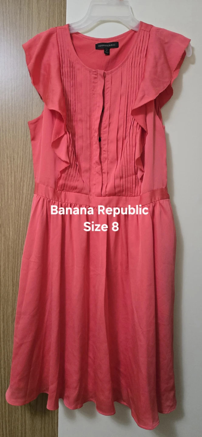 Banana Republic Coral Pink Dress Size 8