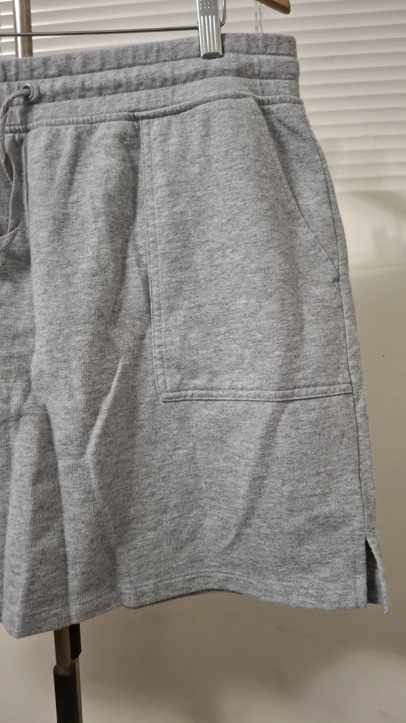 Women's Heather Grey French Terry Skort with Built-In Shorts - photo 2