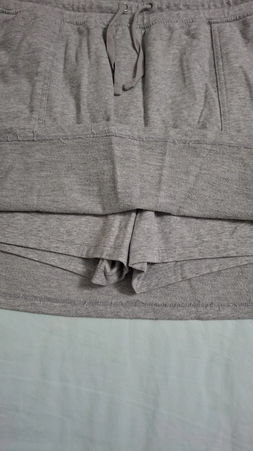 Women's Heather Grey French Terry Skort with Built-In Shorts - photo 5
