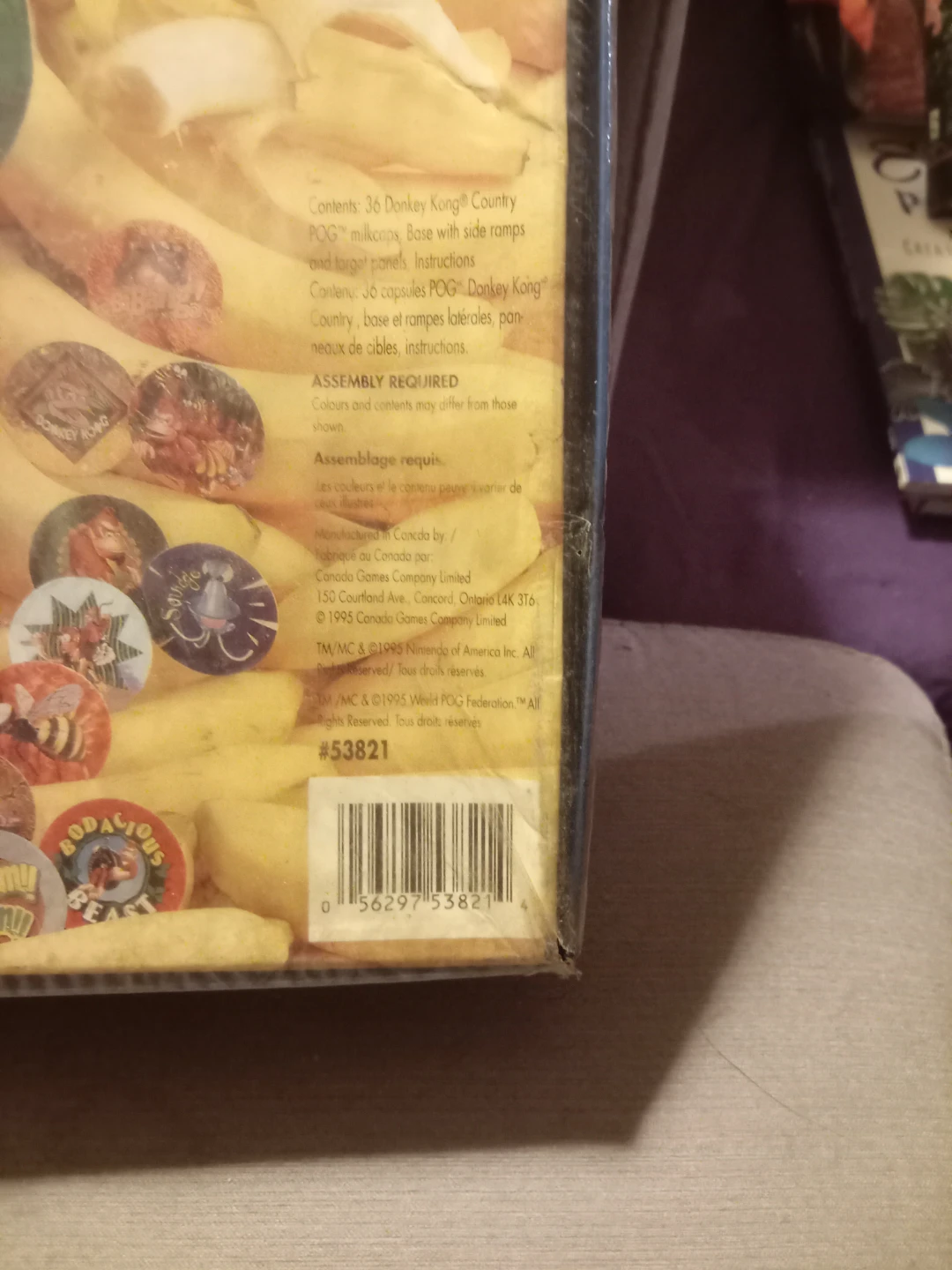 Vintage 1995 Unsealed Donkey Kong Country POG Pitchin' Game - photo 4
