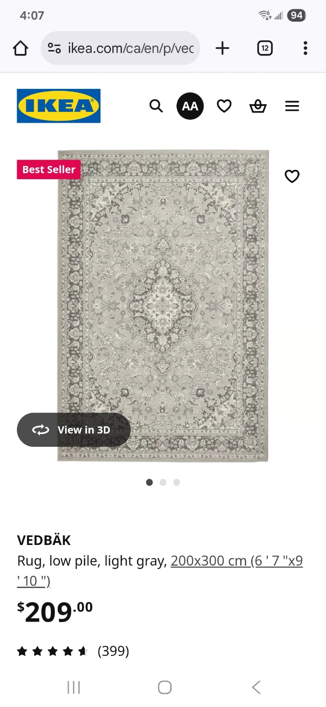 IKEA VEDBÄK Rug - 200x300 cm - photo 2