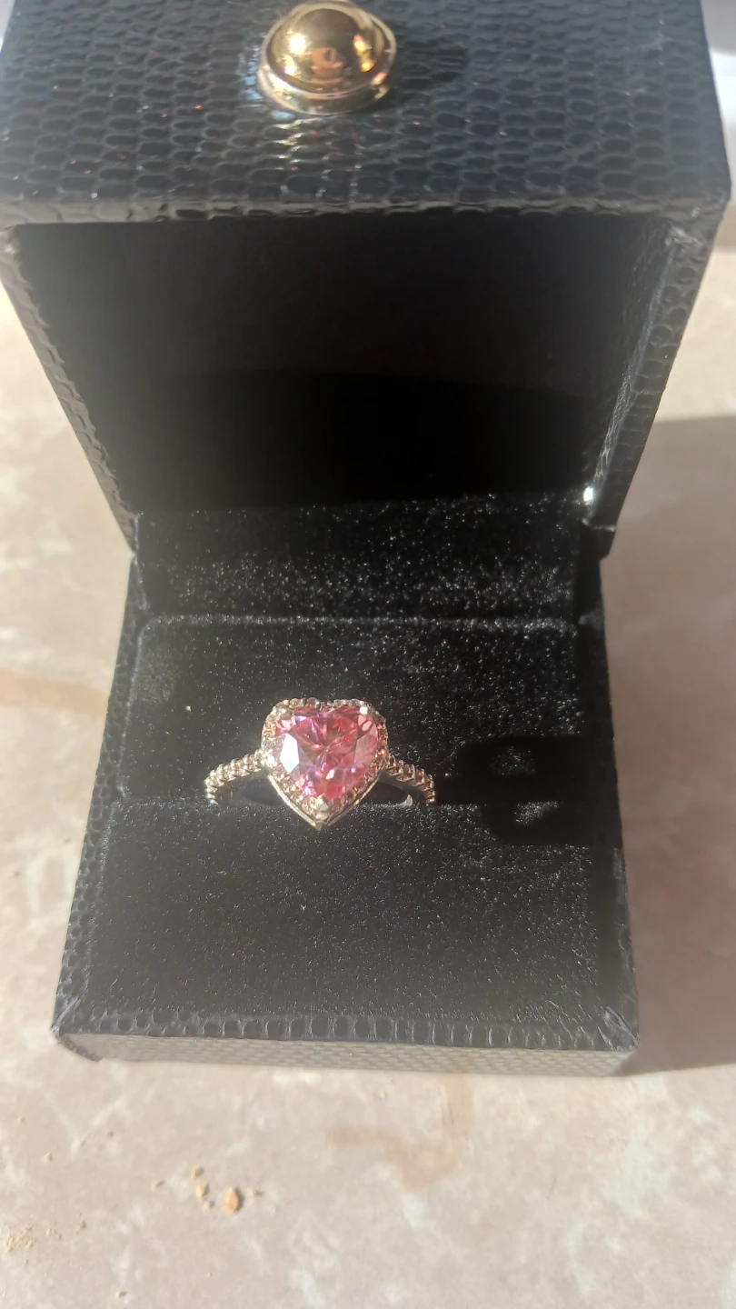 Pink Diamond Heart ring