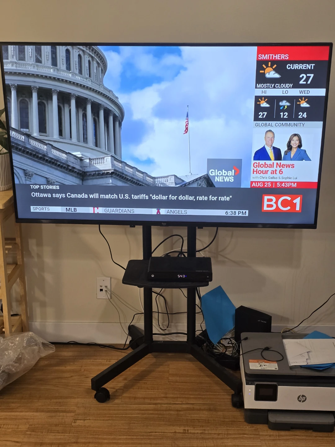 Roling TV Stand with Wheels with power outlet - photo 2