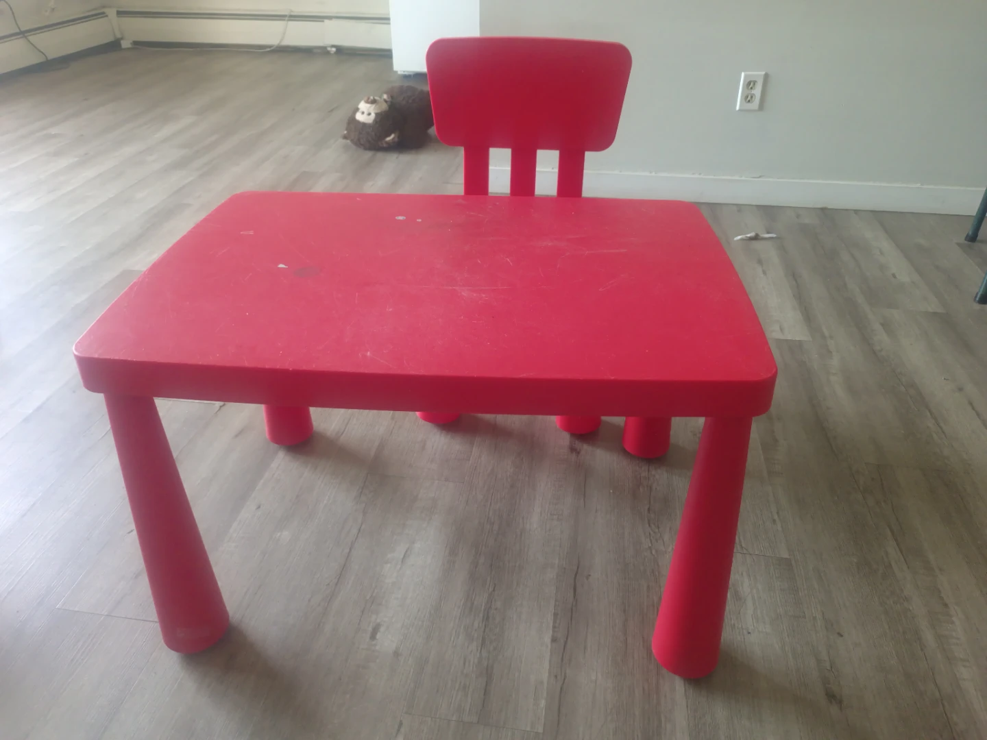 Red Children's Table and Chair Set