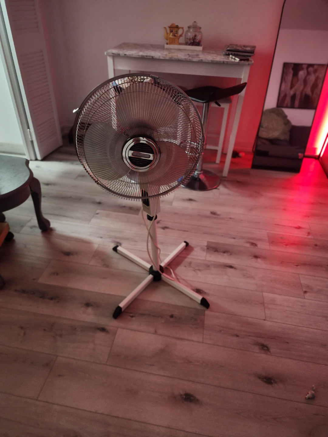 White Pedestal Fan