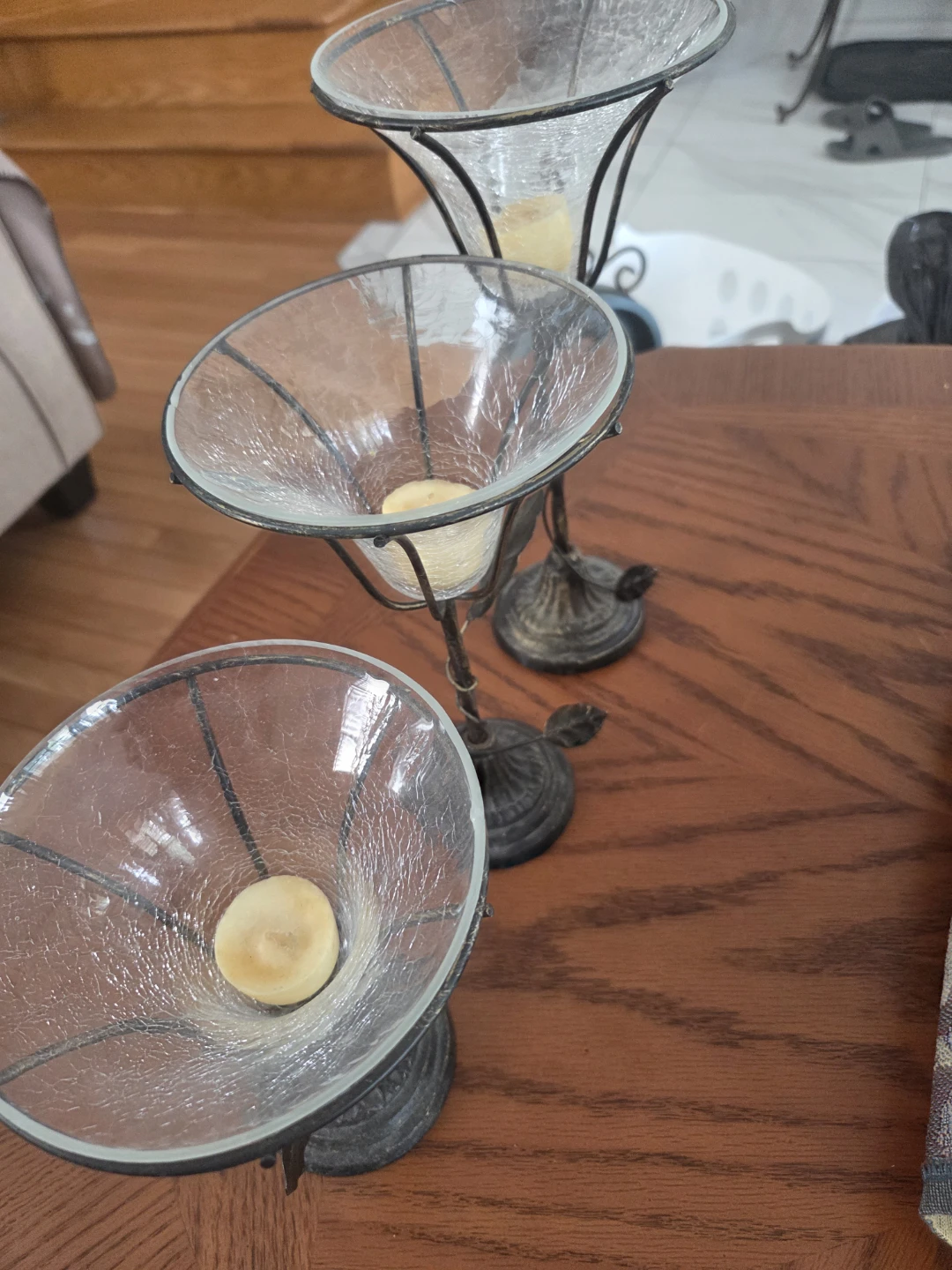 Set of 3 Decorative Candle Holders - photo 2