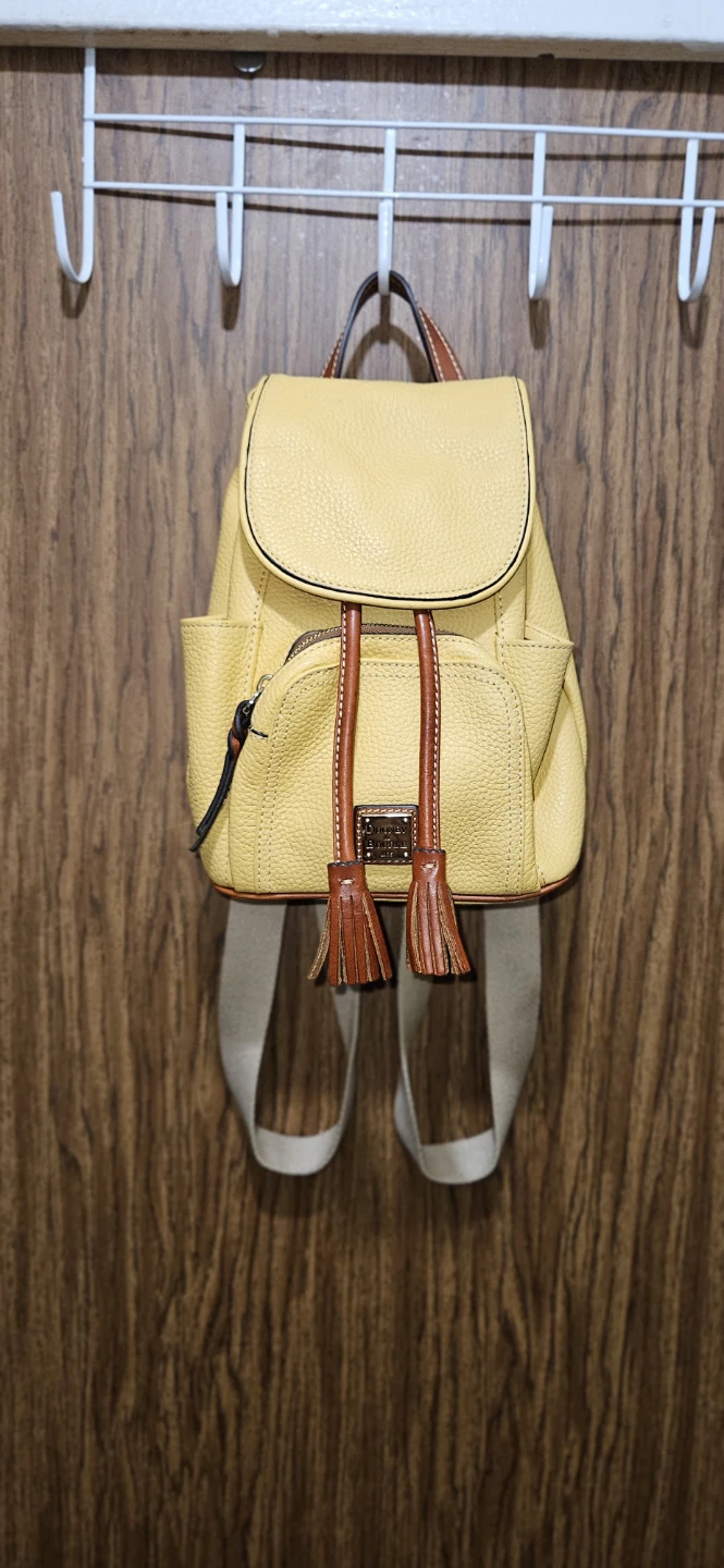 Dooney & Bourke Yellow All Weather Leather Backpack