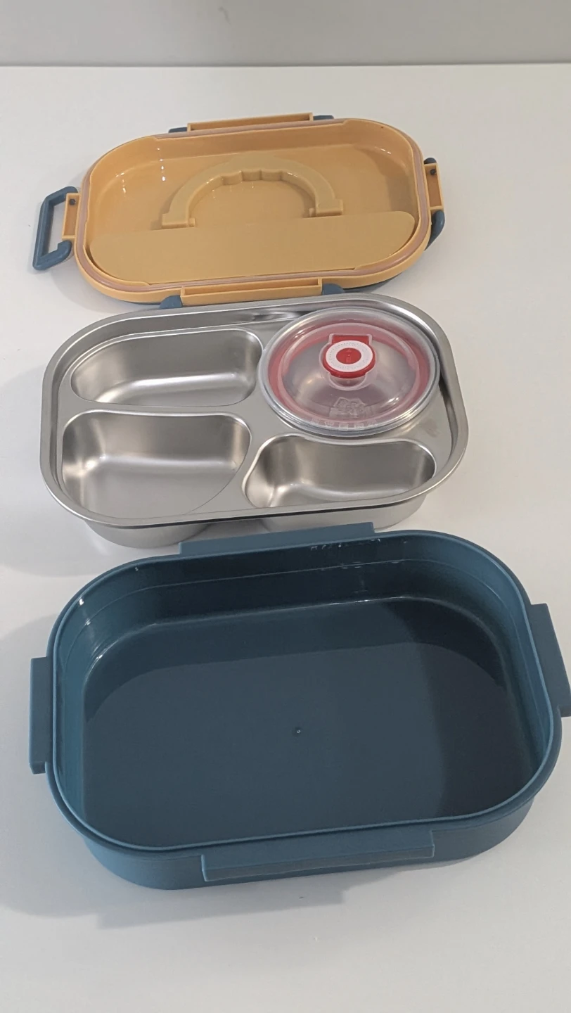 Portable Stainless Steel Lunch Box with Cutlery - photo 3