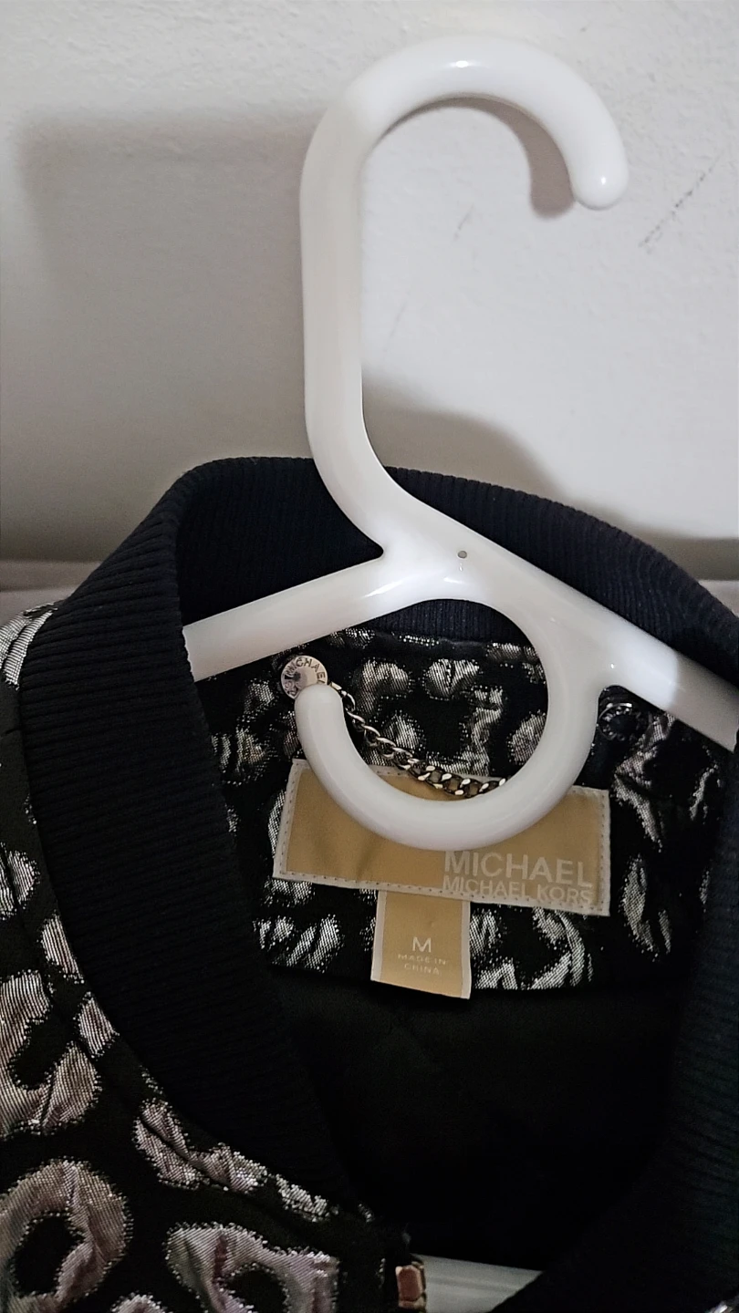 Metallic Leopard Print Bomber Jacket - photo 2