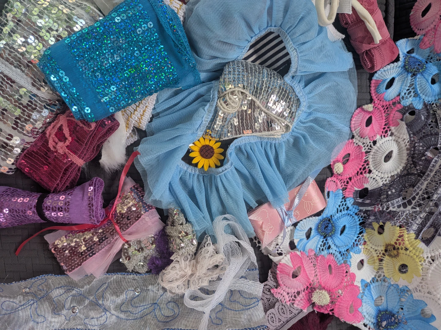 Assorted Craft Supplies - Sequins, Lace, Ribbons - photo 3